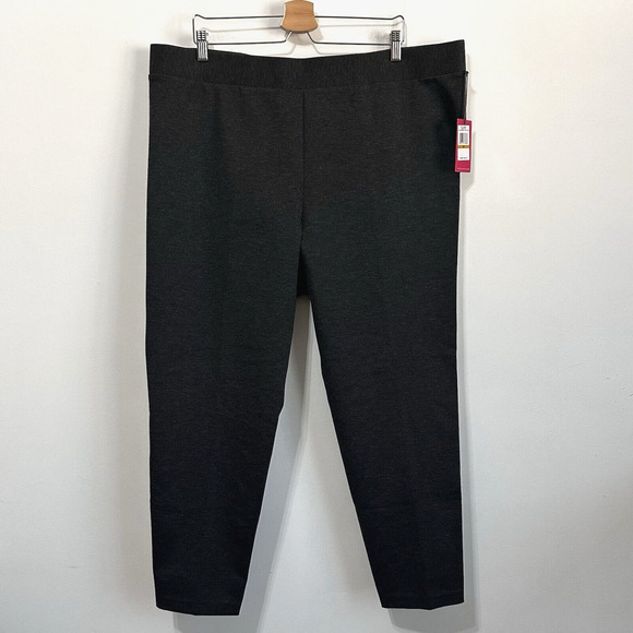Vince Camuto Ponte Knit Pants Womens Size 3X Heather Gray Pull On Legging NEW - Picture 1 of 9